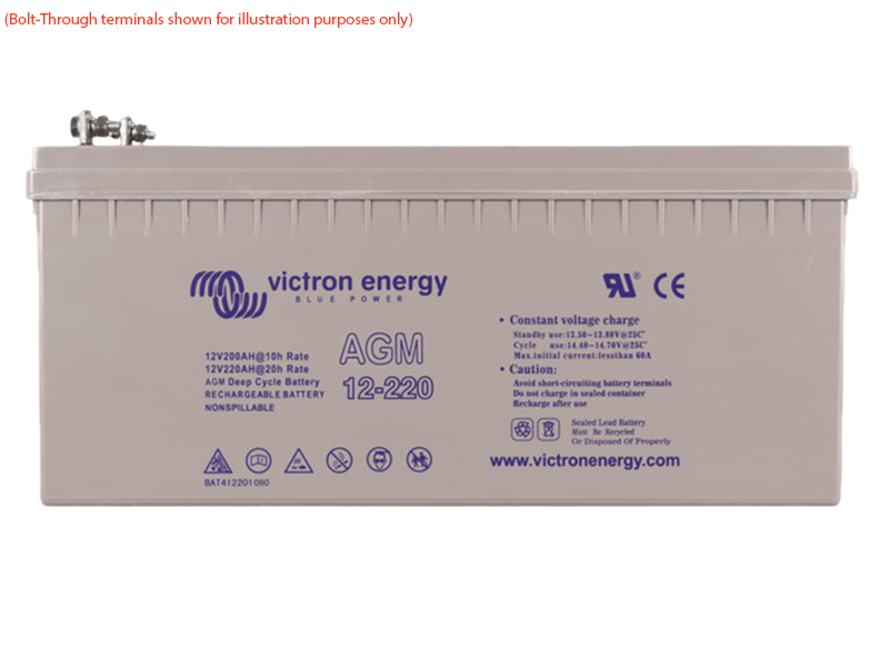 Victron Energy AGM Deep Cycle Battery - 12V / 220Ah (M8 female terminals)