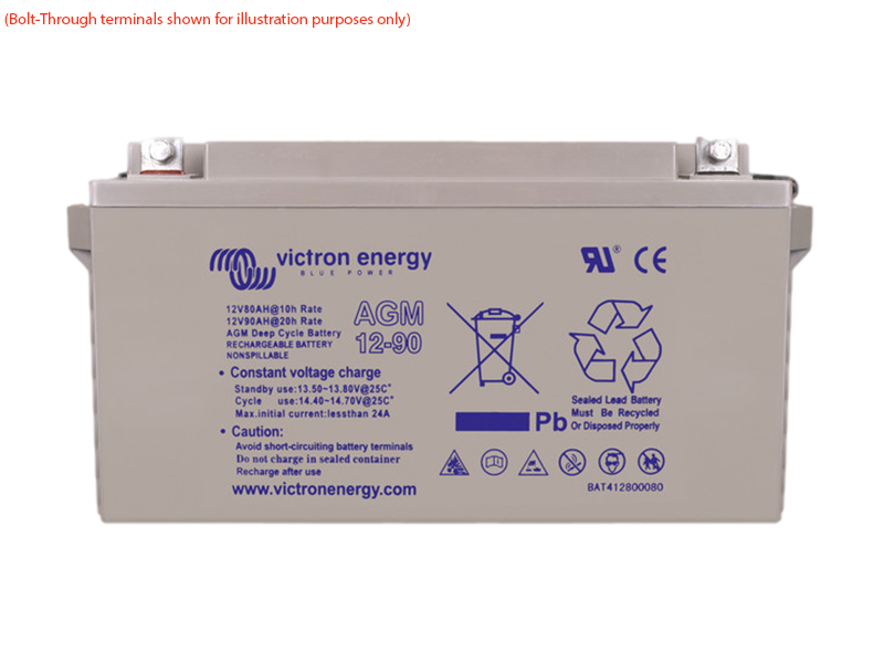 Victron Energy AGM Deep Cycle Battery - 12V / 90Ah (M6 female terminals)