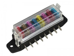 Low Profile Standard Blade Fuse Box (Side Terminals) - 8 Way