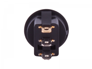 ON/OFF Round Mini Rocker Switch With Amber Light - 12V