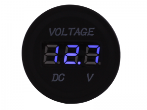 Panel Mount Digital Volt Meter 12V & 24V DC (Blue Display)