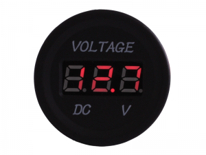 Panel Mount Digital Volt Meter 12V & 24V DC (Red Display)