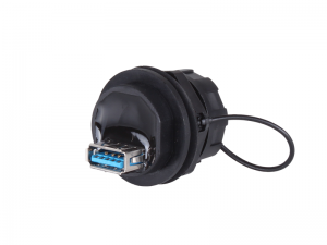 Panel Mount Waterproof USB-A Pass-Through Socket