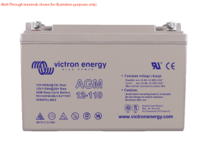 Victron Energy AGM Deep Cycle Battery - 12V / 110Ah (M8 female terminals)