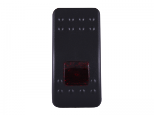 Waterproof ON/OFF Rectangular Marine Rocker Switch With Red Illumination - 12V / 24V