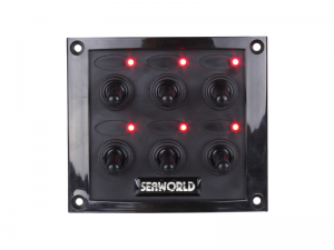 Weatherproof 6-Way Switch Panel With In-Line Fuses - 12V/24V